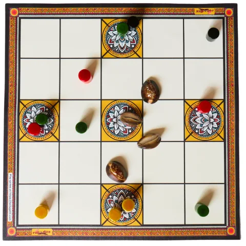 Classic Chowka Bara 5 Houses Traditional Indian Board Game