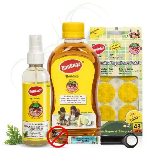 Mosquito Repellent Spray, Mosquito Patch, Floor Cleaner, Fabric Roll On