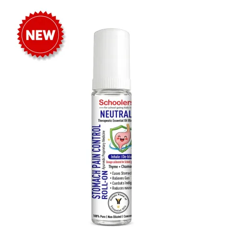 Schoolers Neutral Baby & Kids Stomach Pain Control Roll-On - Tummy Relief, Gas, Nausea & Indigestion