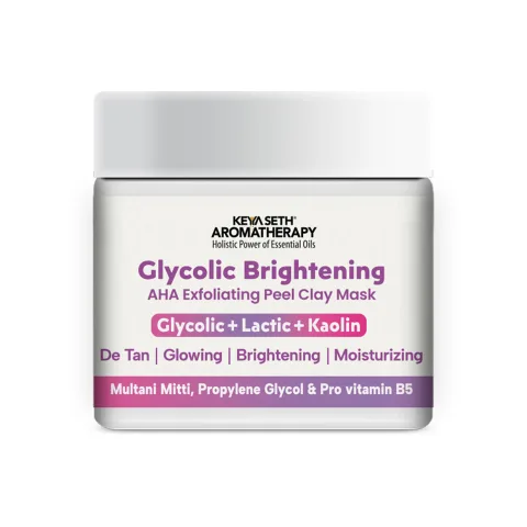 Glycolic Brightening AHA Exfoliating Peel Clay Mask - Glowing, De-Tan, Brightening & Moisturizing