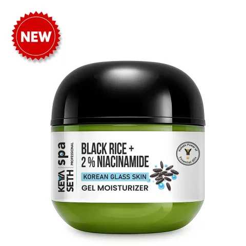 Korean Glass Skin Gel Moisturizer - 1% Black Rice, 2% Niacinamide & Peptide – Hydrates, Brightens &