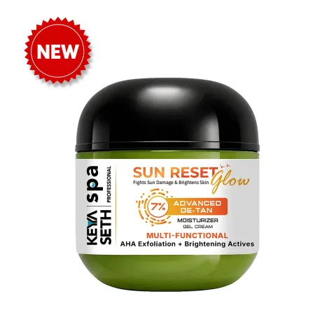 7% Advanced De Tan SUN RESET Glow Moisturizer Gel Cream, 1% Glycolic, 1% Kojic, 5% Niacinamide, Alpha Arbutin