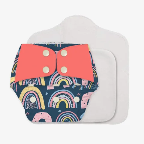 Rainbow Magic - New Age Cloth Diapers with Soaker Booster for 3month -3 years