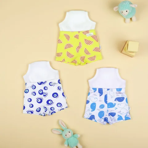 Snugkins Potty Training Shorts for Toddlers, Boys & Girls 100% Cotton - Pack of 3 - Mystic Trio