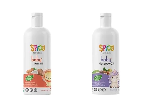 Baby Hair-Oil 100ml Pure & Beyond Cold pressed Almond & Coconut Oil for Hair & Massage Non Sticky with Quick