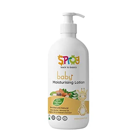 Sprog Baby Moisturizing Lotion 250ml enriched with Almond Oil, Shea Butter, Jojoba Oil