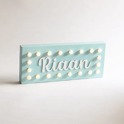 Hollywood Name Sign Light - Blue