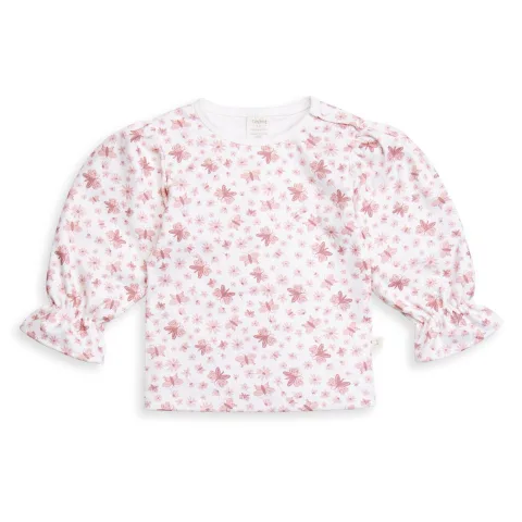 Frill Sleeve Organic T-shirt For kids