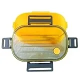 VParents Lunch Box for Kids Tiffin Box Leak Proof lid with air hole Plastic with spoon and handle, 800ml