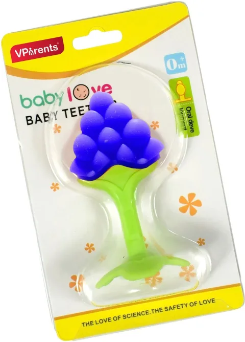 VParents Silicone Baby Teether for 3months+ baby, Teething and chewing Toys for babies BPA Free (Multicolor)