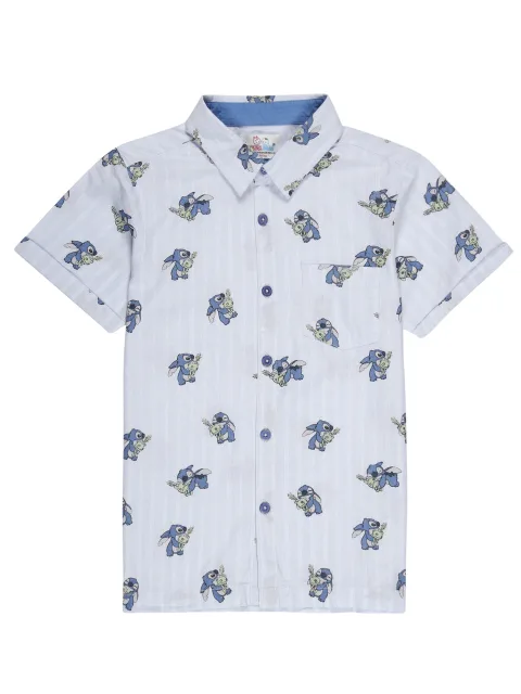 Young Birds Boys Short Sleeve Shirt - Rabbit Print