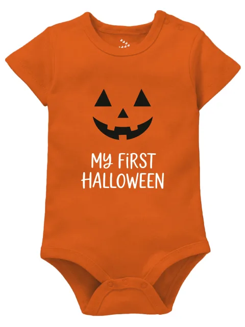 My First Halloween Pumpkin Printed - Onesie