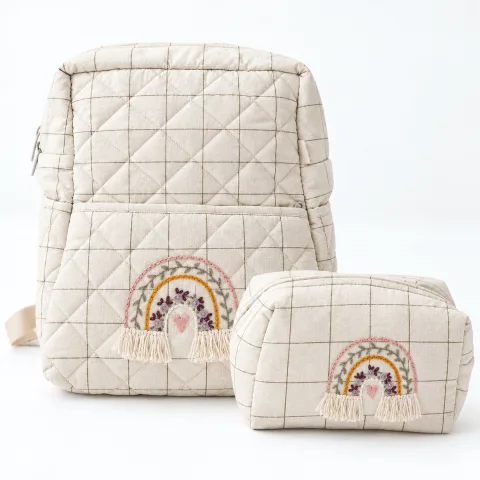 Boho Rainbow Backpack (Laptop + Diaper Bag)