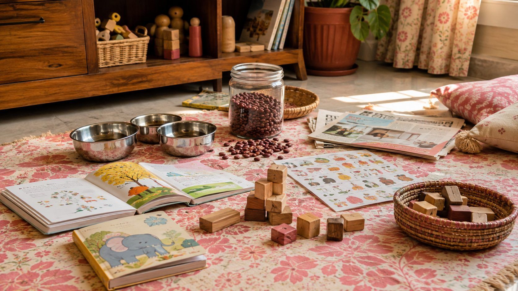 Early Literacy Activities for 1-2 Year Olds: 4 Book-Handling Skills with Household Items