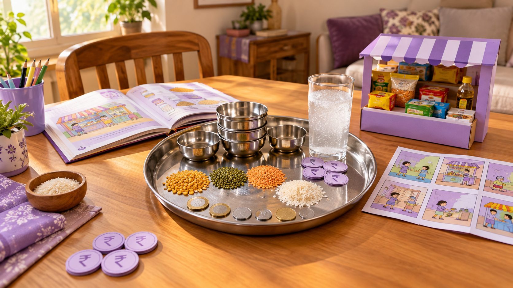 Place-Value Activities for 5-8 Year Olds: Teach Ones, Tens, Hundreds With Rice and Coins