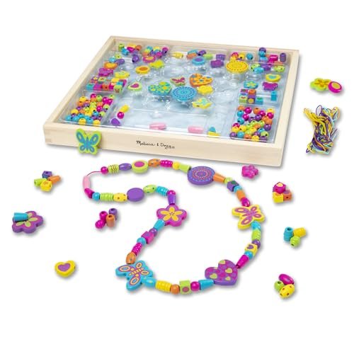 Melissa & Doug Deluxe Multi-Craft Wooden Bead Set with Threading Cards - Ages 3+