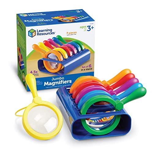 Learning Resources Primary Science Magnifier - Child-Safe Plastic Magnifying Glass (3-pack)