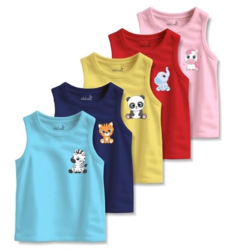 Amazon Basics Baby Cotton Vests Pack of 3 6-9 Months