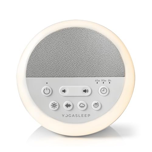 White Noise Machine with Soft Night Light (Mompure Brand)