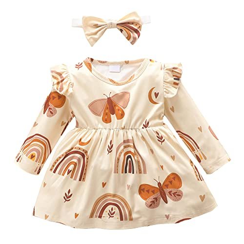 Hopscotch Quick-Dry Printed Baby Frock