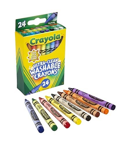 Djeco Large Washable Crayons and Markers Eco Set, 24-Count