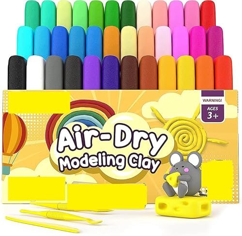 Ayan Naturals Air-Dry Modelling Clay, 500g Multi-Color Pack
