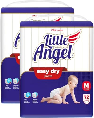 Little Angel Total Dry Pants Medium Size (8-12 kg) - Pack of 46