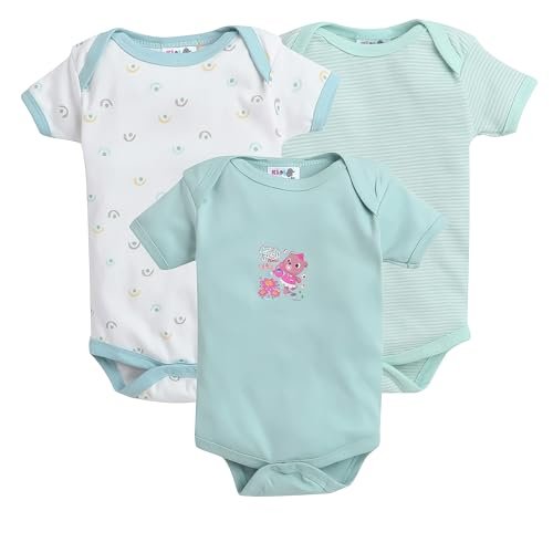 Babyhug Organic Cotton Baby Romper & Bodysuit Combo (Pack of 3)