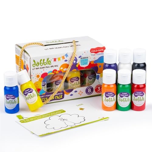 Cra-Z-Art Washable Finger Paints Set (6 Colours, Non-Toxic)