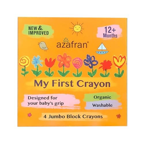 Shumee Non-Toxic Crayons for Babies (12 Triangular Crayons)
