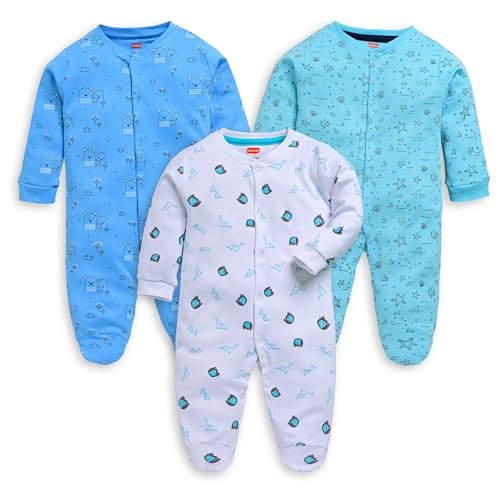 Babyhug 100% Cotton Baby Bodysuit Pack of 6