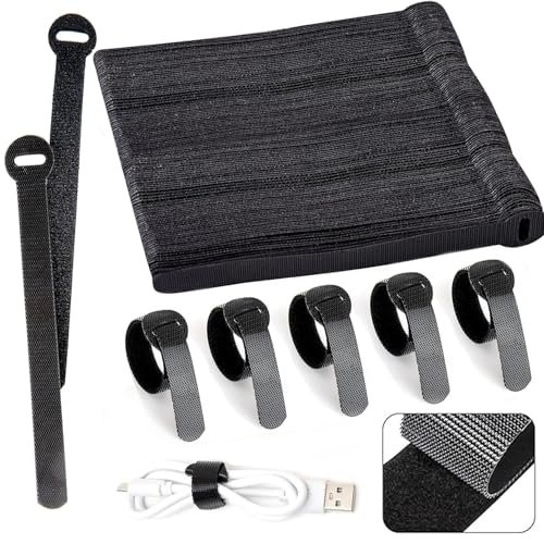 Cable Organizer Velcro Ties and Clips Set (6-Piece)