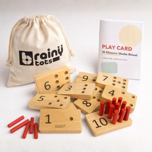 Shumee Wooden Counting Pegs and Board Set