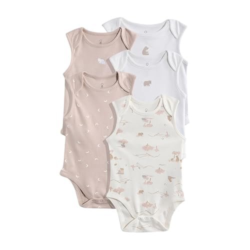 Mothercare Organic Cotton Baby Bodysuits Pack of 5