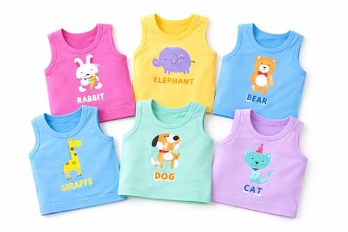 Amazon Basics Organic Baby Vest (3–12 Months) – Sleeveless