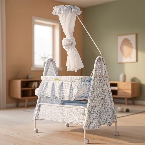 Baybee Portable Crib with Wheels