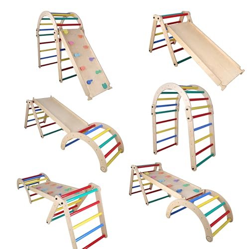 Babyhug Wooden Indoor Climbing Triangle with Ramp (90 cm height)