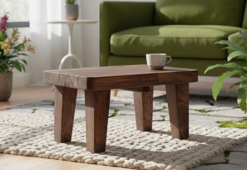 Low Step Stool for Toddlers - 20cm Height (Wooden Base, Non-Slip)