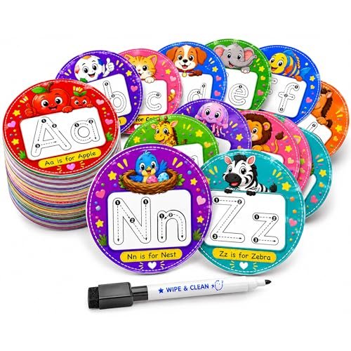 Alphabet and Number Flash Cards with Tracing Guide