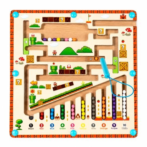 Little Genius Wooden Bead Maze Activity Cube (Focus & Fine Motor)