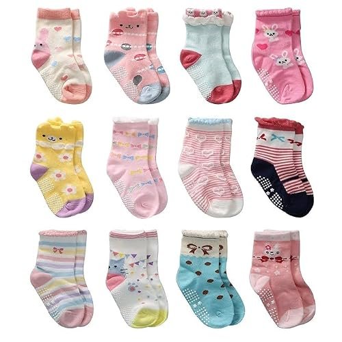 Babyhug Cotton Baby Socks Pack of 6 with Grip