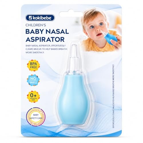 LuvLap Manual Nasal Aspirator Bulb Syringe with Replaceable Nozzles