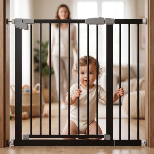 Babyhug Safety Gate for Doorways, 70cm Height (Expandable)