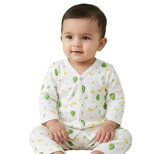 Marks & Spencer Organic Cotton Baby Nightsuit Full Sleeves