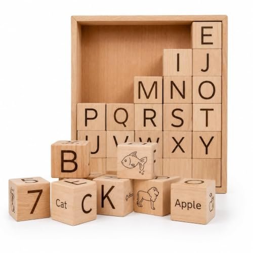 Wooden Number Blocks Set – 1 to 10 with Dot Representations