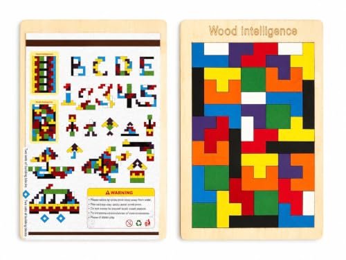 Shumee Wooden Pattern Blocks & Design Board Set