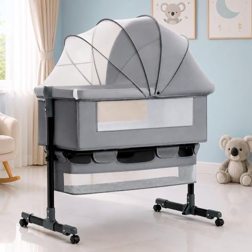 LuvLap Comfy Infant Bassinet with Stand