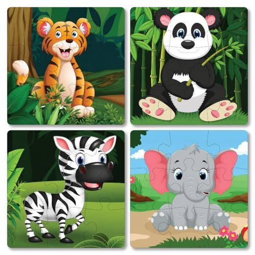 Melissa & Doug Wooden Jigsaw Puzzles Set (3-5 Years)
