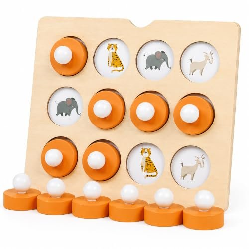 Skillofun Memory Cards – Wooden Picture Matching Game (Age 3+)