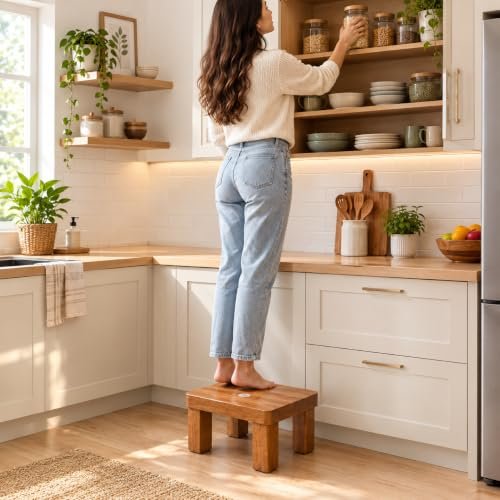 Wooden Step Stool for Kids (Low Height, 20cm)